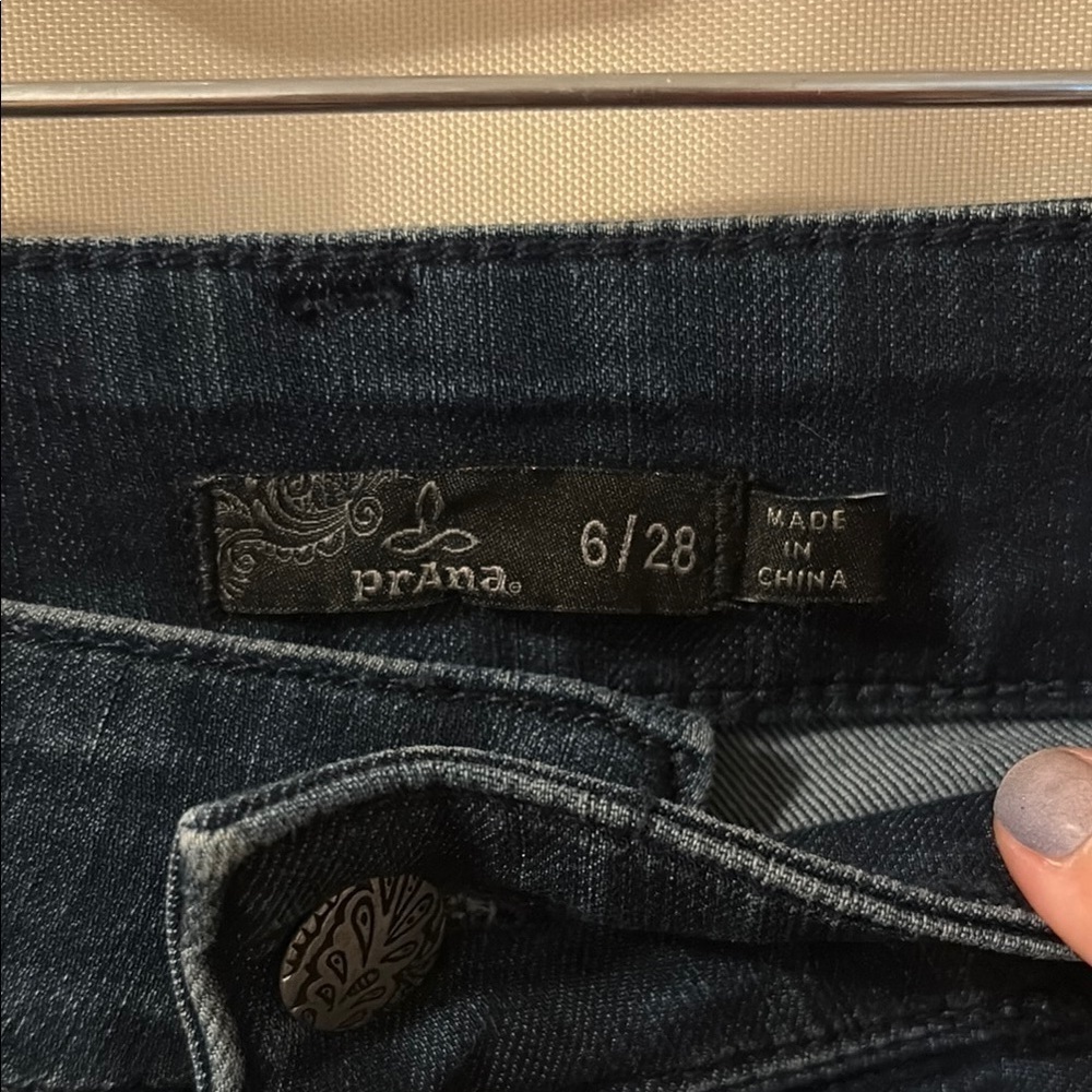 Prana Blue Cropped Ankle Jeans Modern Style - Picture 2 of 6